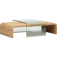 Amani Rope And Glass Coffee Table - Modern Furniture - Coffee Tables - High Fashion Home