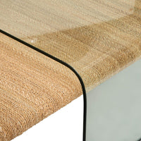Amani Rope And Glass Coffee Table - Modern Furniture - Coffee Tables - High Fashion Home