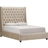 Amelia Tall Bed, Brussels Pearl - Modern Furniture - Beds - High Fashion Home