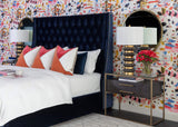 Amelia Tall Bed, Brussels Midnight - Modern Furniture - Beds - High Fashion Home