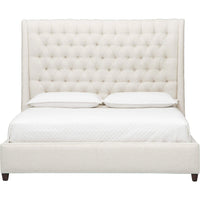Amelia Tall Bed, Nomad Snow - Modern Furniture - Beds - High Fashion Home