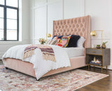 Amelia Tall Bed, Vance Rose - Modern Furniture - Beds - High Fashion Home