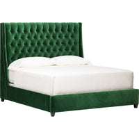 Amelia Tall Bed, Vance Emerald - Modern Furniture - Beds - High Fashion Home