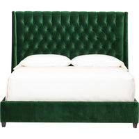 Amelia Tall Bed, Vance Emerald - Modern Furniture - Beds - High Fashion Home