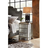 Arabella Mirrored Three Drawer Nightstand - Furniture - Bedroom - High Fashion Home