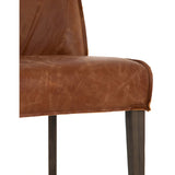 Aria Leather Dining Chair, Sienna Chestnut - Furniture - Dining - High Fashion Home
