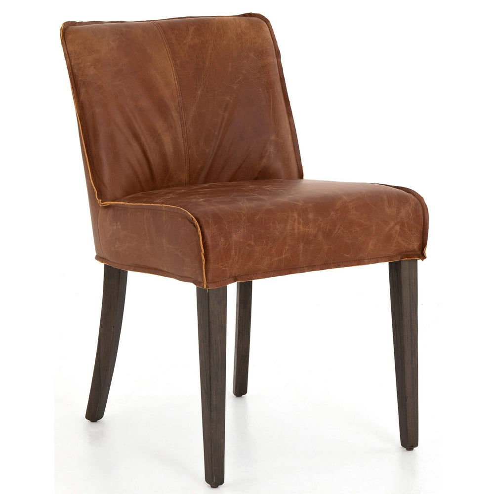 Aria Leather Dining Chair, Sienna Chestnut - Furniture - Dining - High Fashion Home