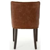 Aria Leather Dining Chair, Sienna Chestnut - Furniture - Dining - High Fashion Home