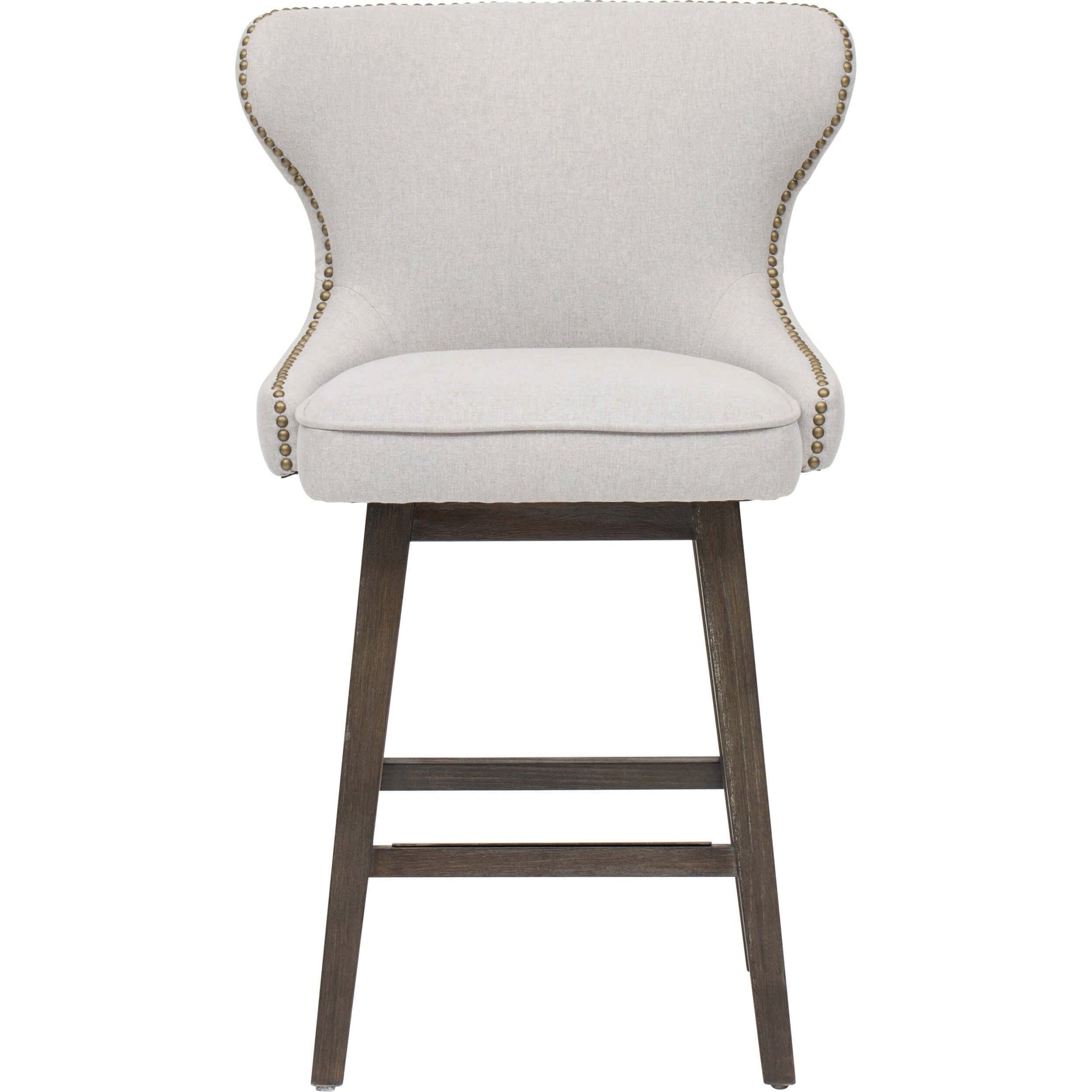 Ariana Swivel Counter Stool, Light Grey High Fashion Home