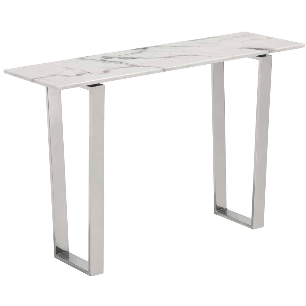 Atlas Console Table, Silver - Furniture - Accent Tables - High Fashion Home