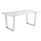 Atlas Dining Table, Silver - Modern Furniture - Dining Table - High Fashion Home