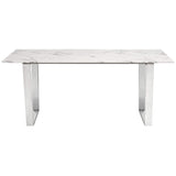 Atlas Dining Table, Silver - Modern Furniture - Dining Table - High Fashion Home