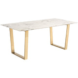 Atlas Dining Table, Gold - Modern Furniture - Dining Table - High Fashion Home