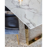 Atlas Dining Table, Gold - Modern Furniture - Dining Table - High Fashion Home
