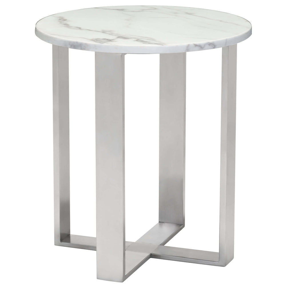 Atlas End Table, Silver - Furniture - Accent Tables - High Fashion Home