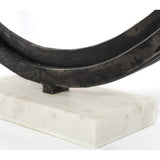Balceta Circular Sculpture, White Marble - Accessories - High Fashion Home