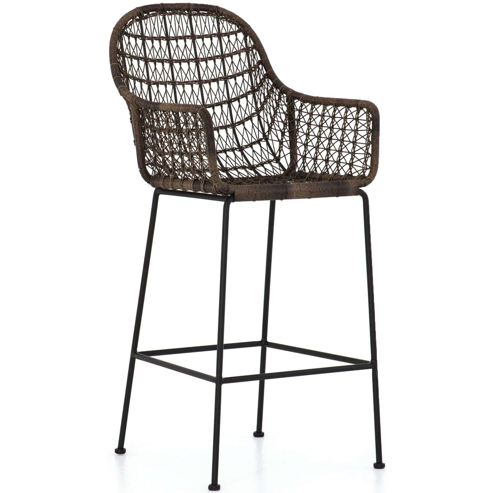 Bandera Outdoor Woven Bar Stool - Furniture - Dining - High Fashion Home