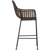 Bandera Outdoor Woven Bar Stool - Furniture - Dining - High Fashion Home