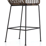 Bandera Outdoor Woven Bar Stool - Furniture - Dining - High Fashion Home