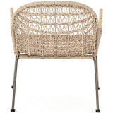 Bandera Outdoor Woven Club Chair, Vintage White - Furniture - Chairs - High Fashion Home