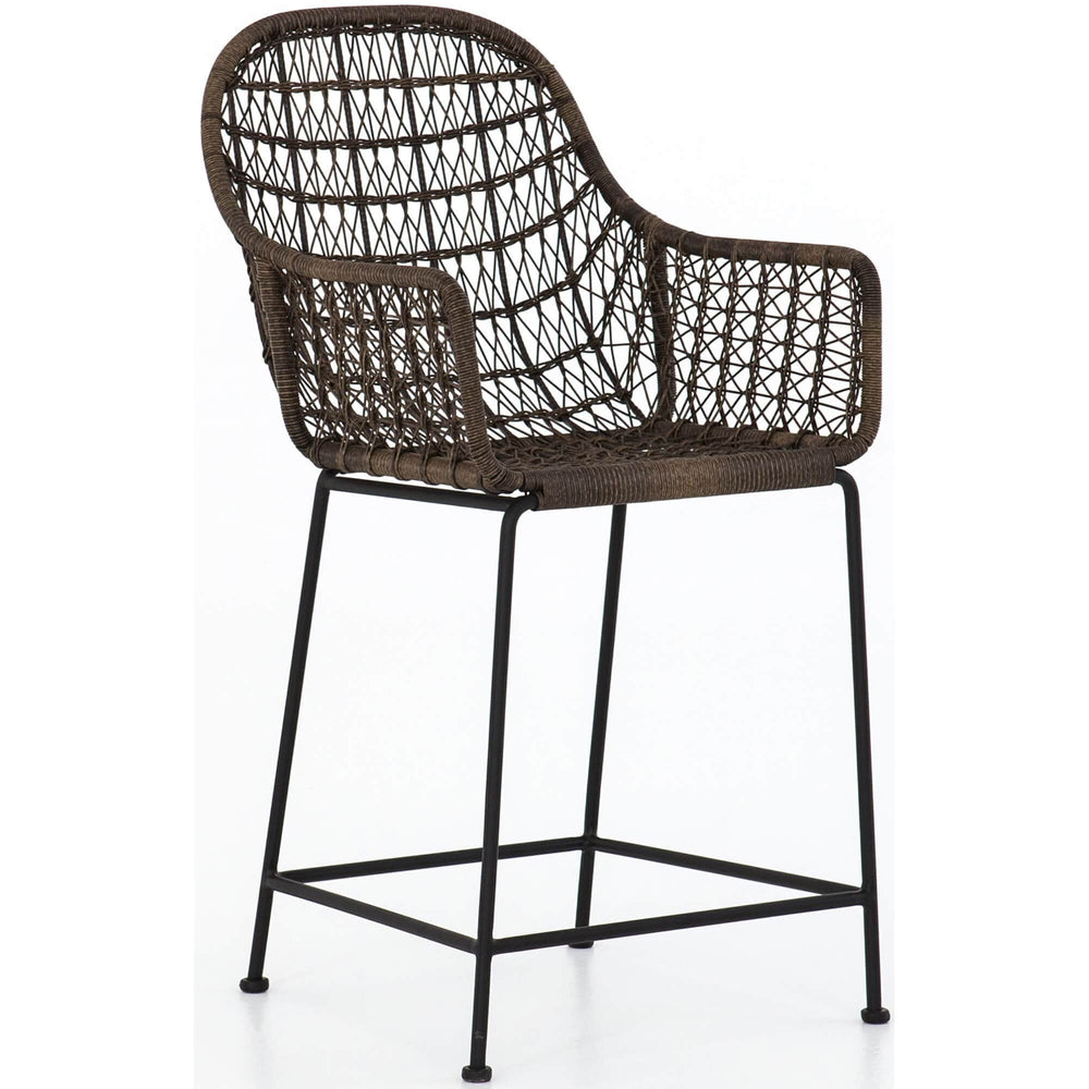 Bandera Outdoor Woven Counter Stool - Furniture - Dining - High Fashion Home