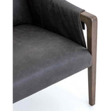 Bauer Leather Chair, Chaps Ebony - Modern Furniture - Accent Chairs - High Fashion Home