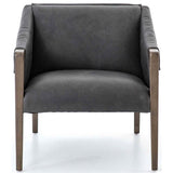 Bauer Leather Chair, Chaps Ebony - Modern Furniture - Accent Chairs - High Fashion Home