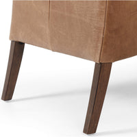 Bauer Leather Chair, Warm Taupe Dakota - Modern Furniture - Accent Chairs - High Fashion Home