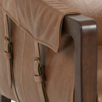 Bauer Leather Chair, Warm Taupe Dakota - Modern Furniture - Accent Chairs - High Fashion Home