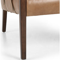 Bauer Leather Chair, Warm Taupe Dakota - Modern Furniture - Accent Chairs - High Fashion Home