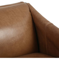 Bauer Leather Chair, Warm Taupe Dakota - Modern Furniture - Accent Chairs - High Fashion Home