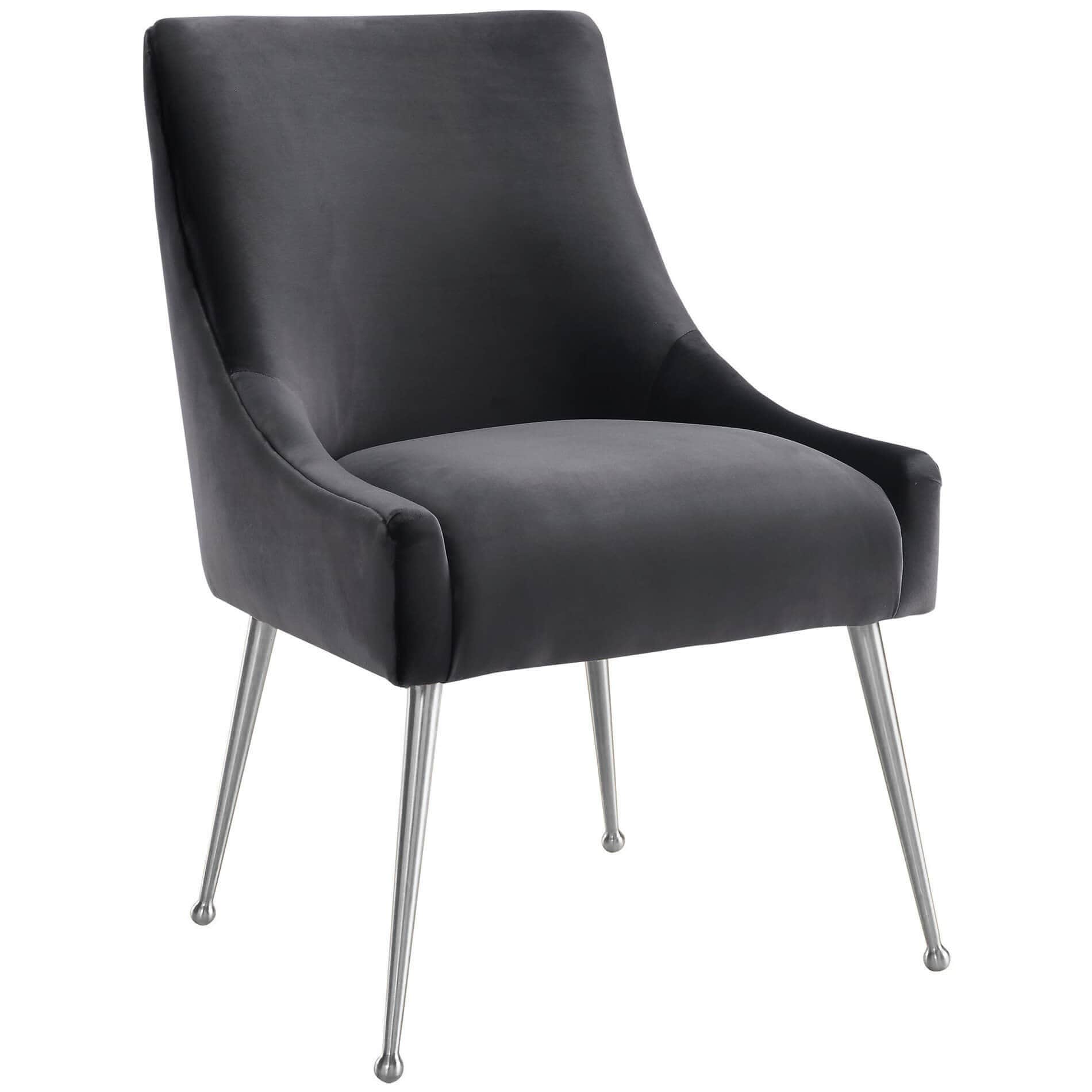 Beatrix black sale velvet side chair