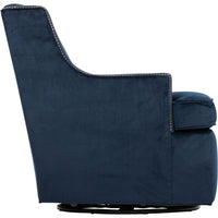 Beckley Swivel Chair, Navy - Modern Furniture - Accent Chairs - High Fashion Home