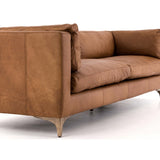 Beckwith Leather Sofa, Naphina Camel - Furniture - Sofas - High Fashion Home