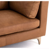 Beckwith Leather Sofa, Naphina Camel - Furniture - Sofas - High Fashion Home