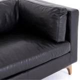 Beckwith Leather Sofa, Rider Black - Furniture - Sofas - High Fashion Home
