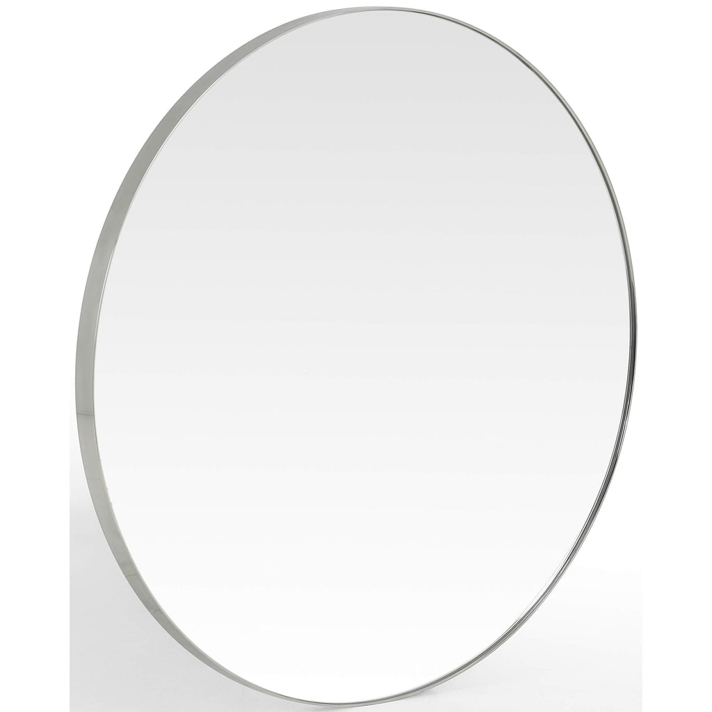 Bellvue Large Round Mirror, Shiny Steel by Four Hands – High Fashion Home