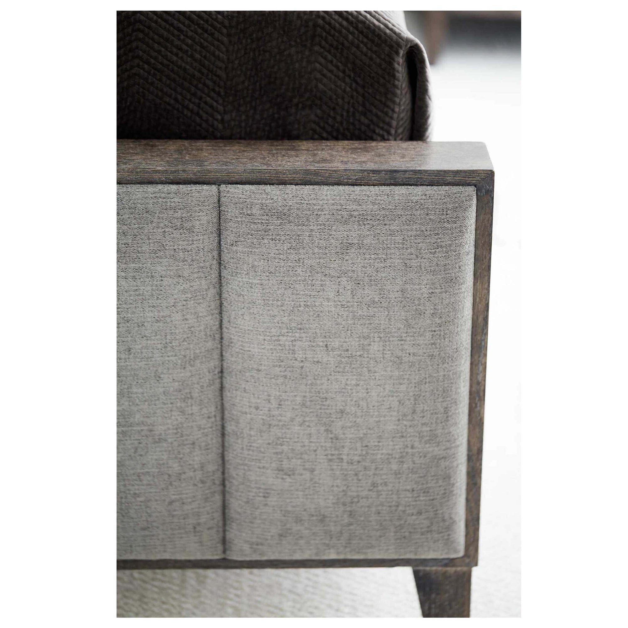 Linea upholstered panel store bed