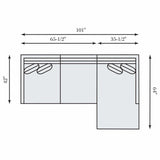 Jolie Sectional 3 Piece-Furniture - Sofas-High Fashion Home