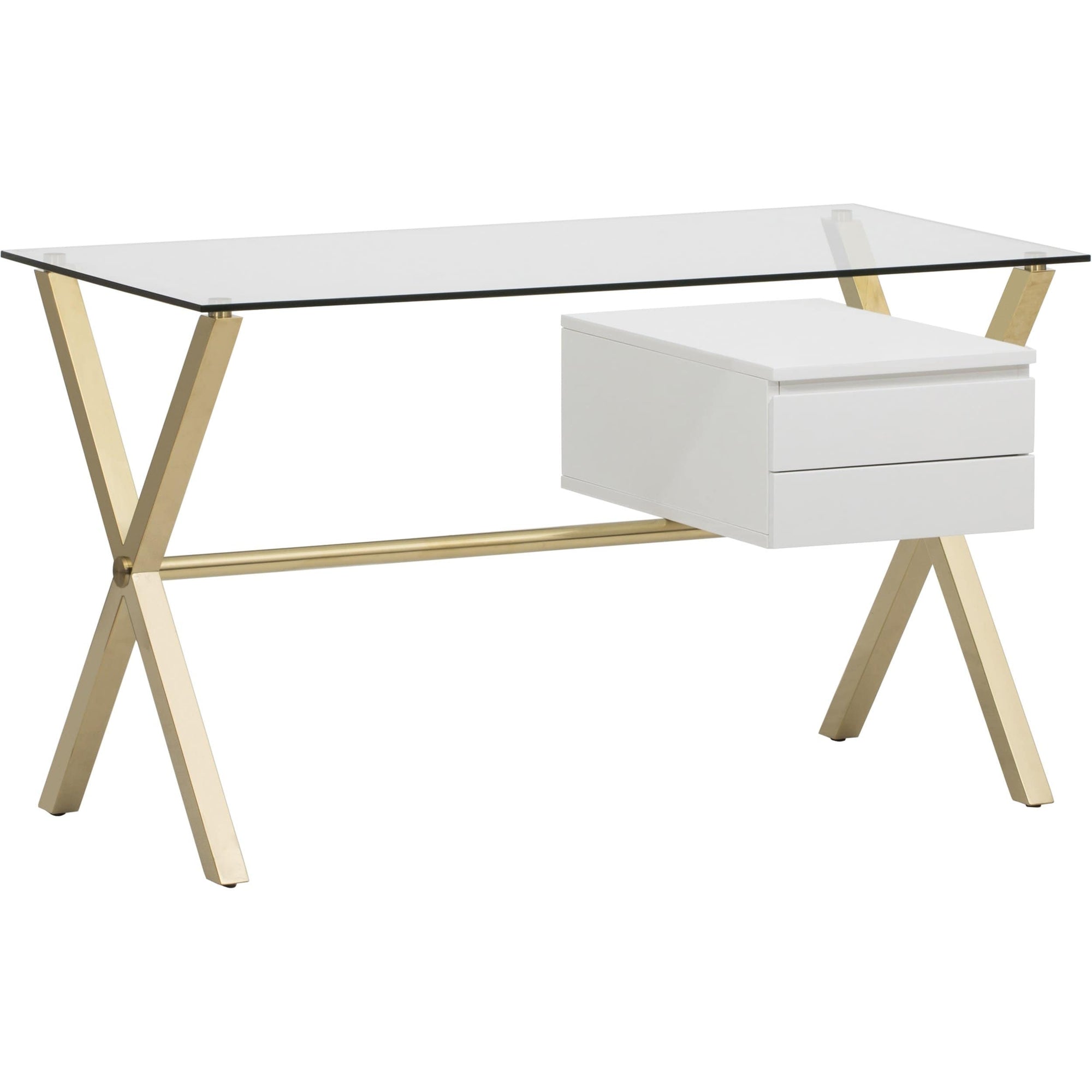 Small desk white and gold new arrivals