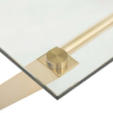 Beverly Small Desk, White/Gold - Furniture - Office - High Fashion Home
