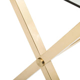Beverly Small Desk, White/Gold - Furniture - Office - High Fashion Home