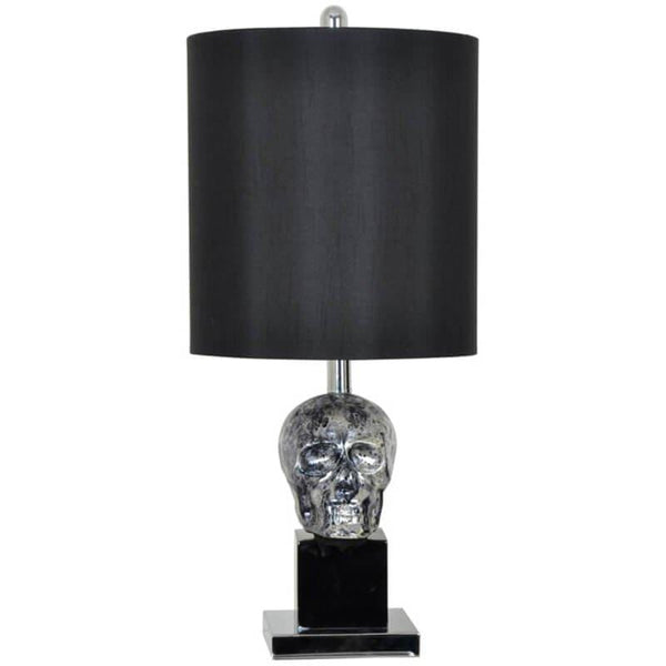 Black Skull Table Lamp in Black Mercury | Table Lamp | High