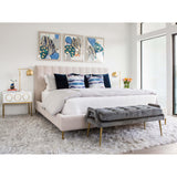 Eileen Bench, Grey - Furniture - Chairs - High Fashion Home