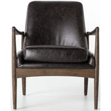 Braden Leather Chair, Durango Smoke - Modern Furniture - Accent Chairs - High Fashion Home