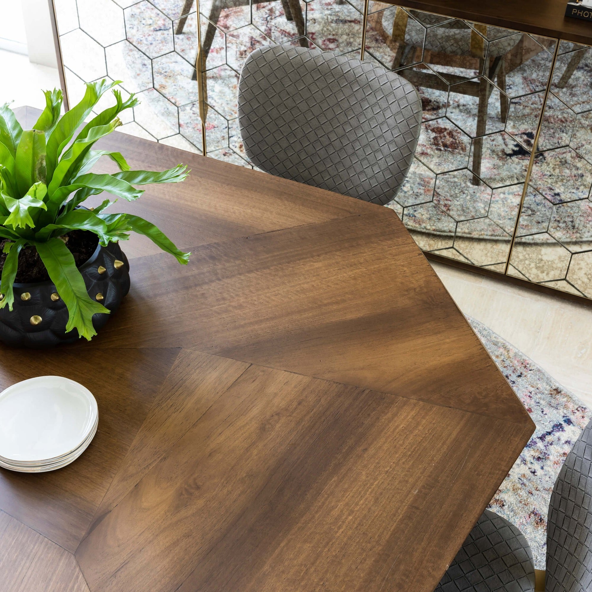 Brooklyn Dining Table, Blonde Yukas High Fashion Home