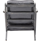Brooks Leather Lounge Chair, Ebony - Modern Furniture - Accent Chairs - High Fashion Home