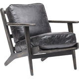Brooks Leather Lounge Chair, Ebony - Modern Furniture - Accent Chairs - High Fashion Home