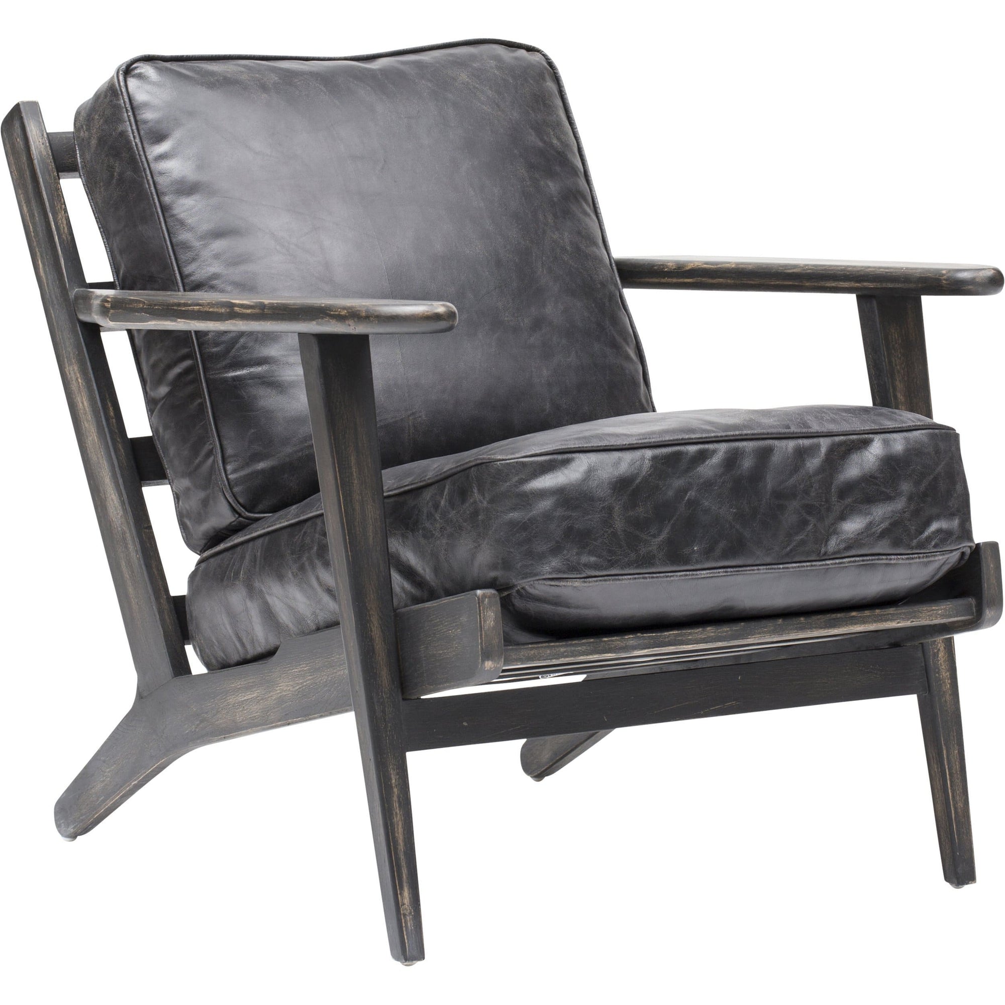 Modern black cheap leather lounge chair
