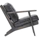 Brooks Leather Lounge Chair, Ebony - Modern Furniture - Accent Chairs - High Fashion Home
